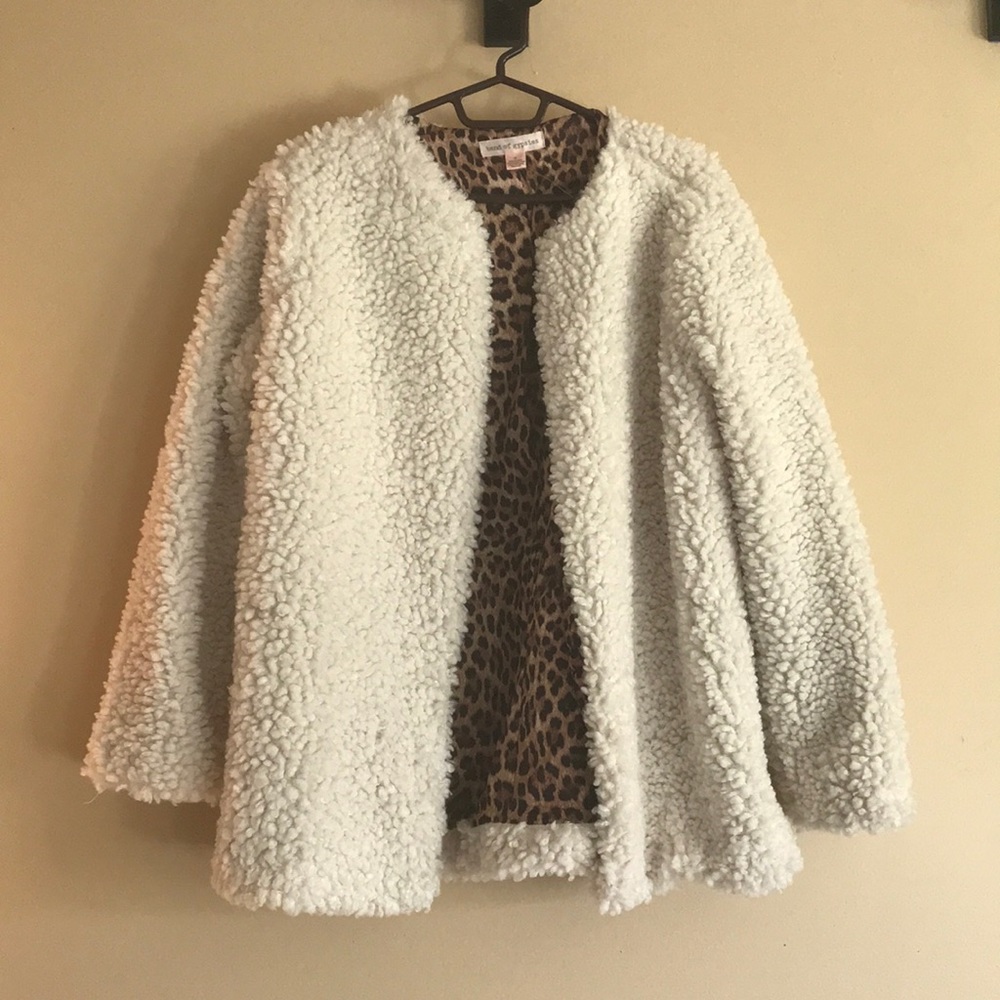 White fluffy jacket